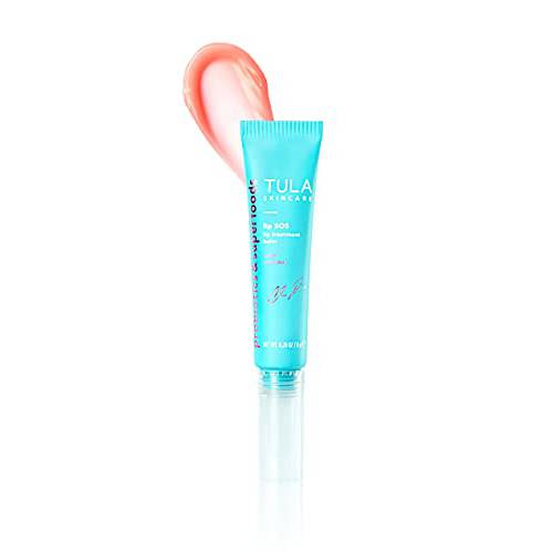 TULA Skin Care x Christina Milian Lip SOS | Lip Treatment Balm that Plumps, Smooths & Hydrates lips with a Glossy Tint, Pink Coconut | .28 oz