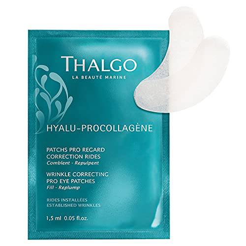 THALGO THALGO Marine Skincare, Wrinkle Correcting Pro Eye Patches, Hyaluronic Acids and Marine Pro-Collagen Eye Contour Patches, 8 Count (Pack of 1)