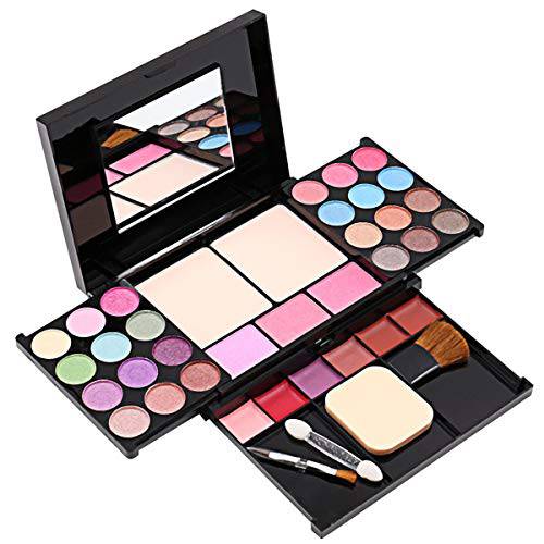 Eyeshadow Palette Makeup Palette 35 Bright Colors Matte and Shimmer Lip Gloss Blush Brushes