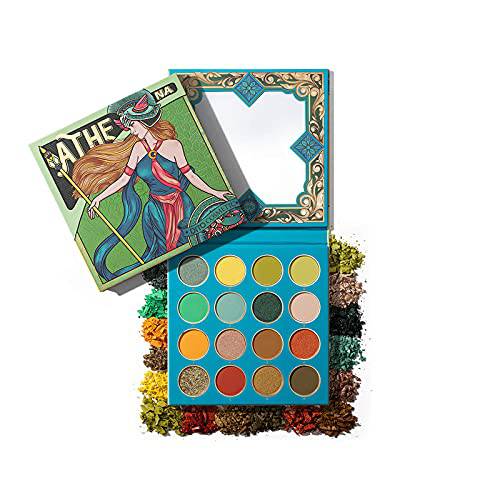DiTO 16 Color Eyeshadow Palette, Highly Pigmented Muse-Athena Makeup Palette With Mirror, Matte Shimmer Glitter Eyeshadow Pallet For Makeup Lovers (Athena)