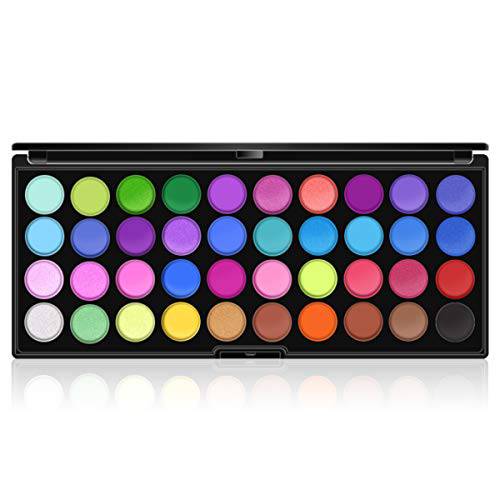 Everfavor 40 Colors Pro Matte Eyeshadow Palette, Highly Pigmented Bright Eye Shadow Palettes Colorful Waterproof Eyeshadow Makeup Palette 02