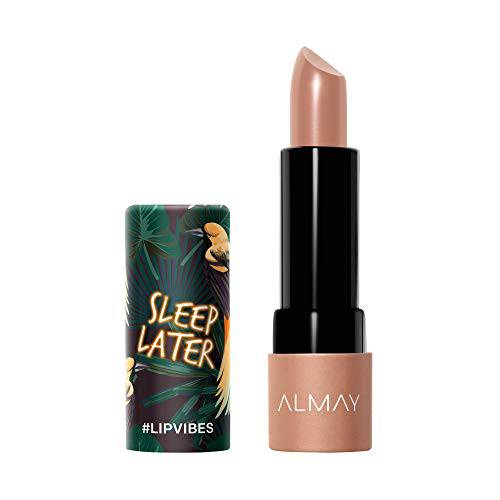 Lipstick with Vitamin E Oil & Shea Butter by Almay, Matte Cream Finish, Hypoallergenic, Sleep Later, 0.14 Oz