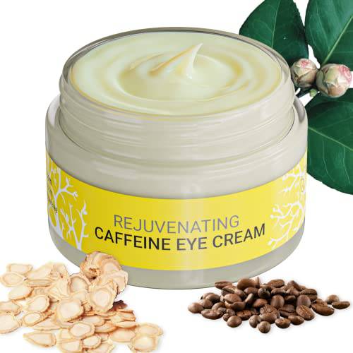 Caffeine Under Eye Cream Anti Aging Men and Women, for Wrinkles, Puffy Eyes and Dark Circles - Brightening & Firming, Minimize Bags, Puffiness and Fine Lines - Formulated in San Francisco