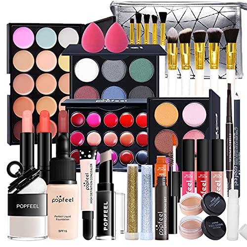 All-In-One Makeup Kit, 35 Pcs Complete Makeup Gift Set Full Kit Combination with Eyeshadow Blush Lipstick Concealer etc, Essential Starter Bundle for Women, Pro Multi-purpose Beauty Cosmetic Set4