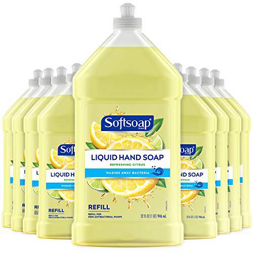 Softsoap Bulk Liquid Hand Soap Refill, Refreshing Citrus - 32 fluid ounces (Pack of 9)