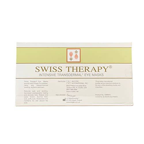 Swiss Therapy Reusable Eye Mask Cold Gel Pack (for Tired, Puffy Eyes, Wrinkles, Post-Surgery) - 3 Masks Clear