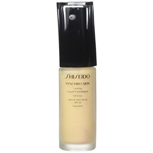 Shiseido Synchro Skin Lasting Liquid Women’s SPF 20 Foundation, No. 4 Golden, 1 Ounce