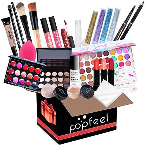 Makeup Sets For Women Brush Sets(Eyeshadow,Primer,Concealer,lipstick,lipgloss,Eyeliner,Eyebrow,Makeup brushe,Mascara &more) (27 sets B)