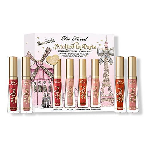 Too Faced Melted In Paris Mini Melted Matte Lipstick Set, 4 Count (Pack of 1)