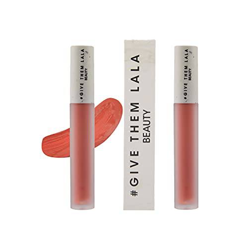 GIVE THEM LALA Matte Lipstick - Send Nudes Cushion Cream Lipstick For Women - Nude Color - Lightweight and Long Lasting Lipstick - Cruelty Free - Satin Soft, Non-Drying Matte Finish