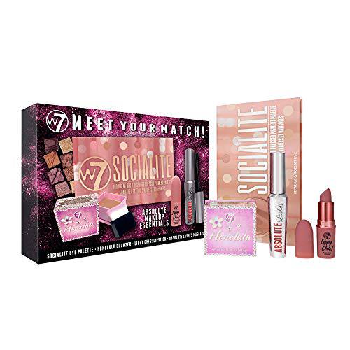 W7 - Meet Your Match Gift Set - Eyeshadow, Mascara, Bronzer & Lipstick Makeup Kit
