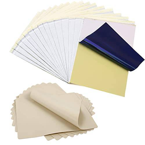 Practice Skin and Transfer Paper - Canethy 8Pcs Soft Skin Practice with 15Pcs Transfer Paper DIY Tracing Paper for Practice Fake Skin