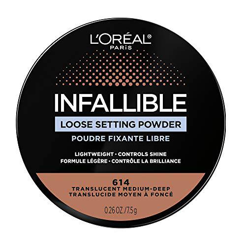 L’Oreal Paris Infallible Tinted Loose Setting Powders, Matte Finish, Lightweight, No White Cast, 2 Shades From Light To Deep, Translucent Light-medium, 0.26 Oz