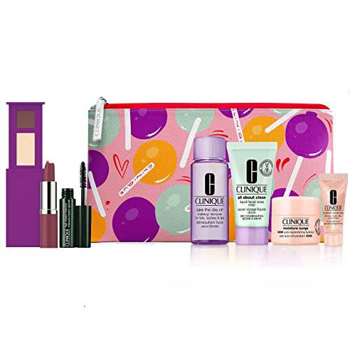 Clinique-Cosmetics Clinque 2021 Fall Skincare And Makeup 8-Piece Gift Set, (value $111)