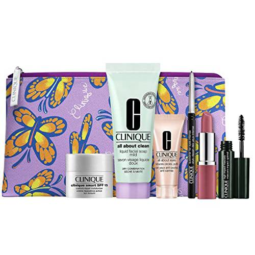 Clinique Gift Set 7 pieces including a full size All About Eyes Cream Reduces Circle, Puffs