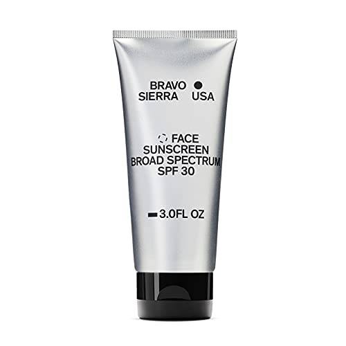 SPF 30 Sunscreen by Bravo Sierra - Broad Spectrum Moisturizing UVA/UVB Sunscreen with Aloe Vera Leaf Provides Hydration and Soothes Skin - Reef-Friendly and Fragrance Free