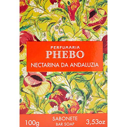 Linha Mediterraneo Phebo - Sabonete em Barra Nectarina da Andaluzia 100 Gr - (Phebo Mediterranean Collection - Nectarine from Andaluzia Bar Soap Net 3.52 Oz)