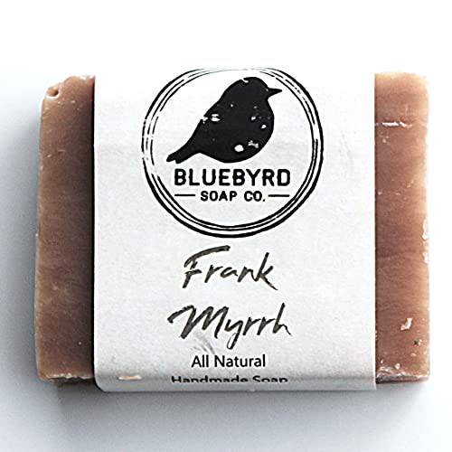 BLUEBYRD Soap Co. Burnt Orange Patchouli 100% All Natural Soap Bar 5oz | Bar Soap Made with Essential Oils & Organic Ingredients for Natural Cleansing Body Wash Bars | Fragranced with 100% Essential Oils Handmade in USA | Vegan Body Wash Soap Bar for Women & Men (Burnt Orange)