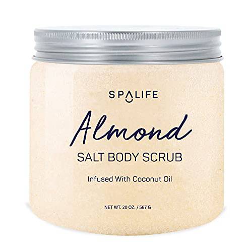 Spa Life Almond Salt Body Scrub Infused with Coconut Oil