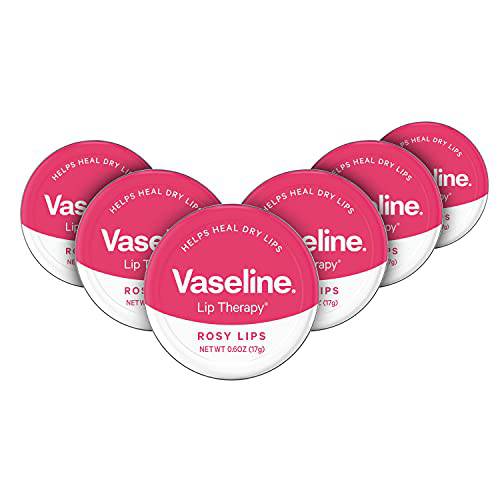 Vaseline Lip Therapy Lip Balm Tin Rosy Lips 0.6 oz 6 Count