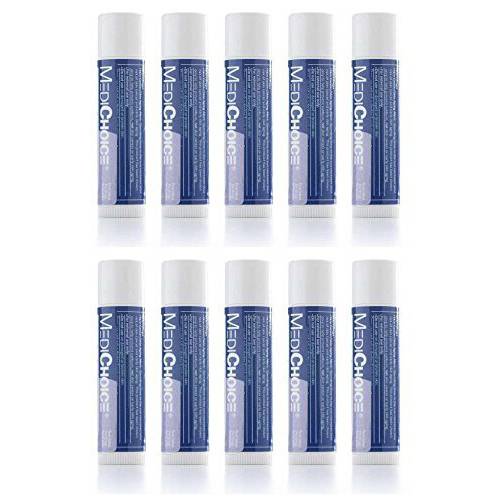 MediChoice Lip Balm with SPF 15, Moisturizer Nourish and Hydrate 0.15 oz Each 10 Tube Value Pack