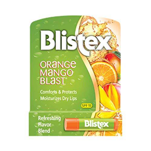 Blistex Lip Protectant SPF 15 Orange Mango Blast.15 oz (Pack of 4)