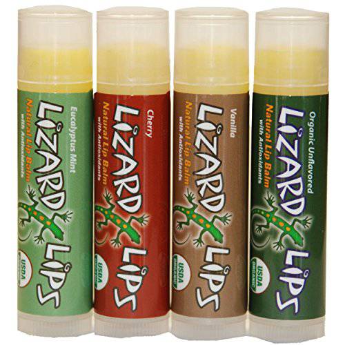 Lizard Lips USDA Certified Organic - 4 Flavor Variety Pack