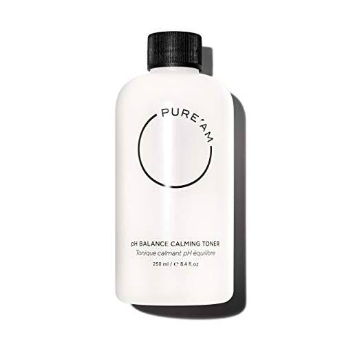 PURE’AM - pH Balance Calming Toner for Dry Skin, Deeply Hydrating Toner with Hyaluronic Acid and Vegan Ceramides, Nourishing Milky Toner for Sensitive Skin, Redness, and Acne, 8.4 fl. oz, 248 mL