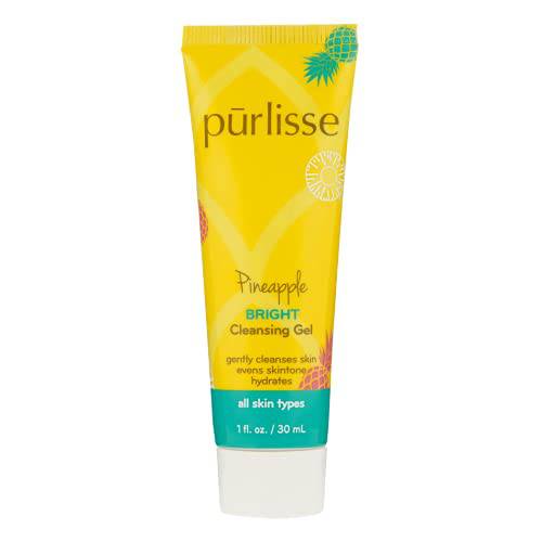 purlisse PINEAPPLE BRIGHT CLEANSING GEL Cruelty-free & clean, Paraben & Sulfate-free, Pineapple brightens skin, Aloe Vera calms and soothes| 3.4 fl oz
