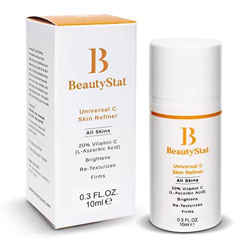 BeautyStat Universal C Skin Refiner (Travel Size) - Serum for Face, 20% Pure L-Ascorbic Acid (Vitamin C) (.30 oz / 10 ml)