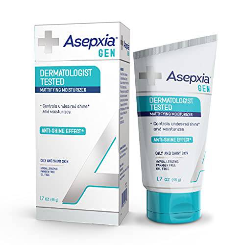 Asepxia GEN Moisturizing Mattifying Cream for Oily Skin, Neutralizes Unwanted Shine, 1.7 Ounce