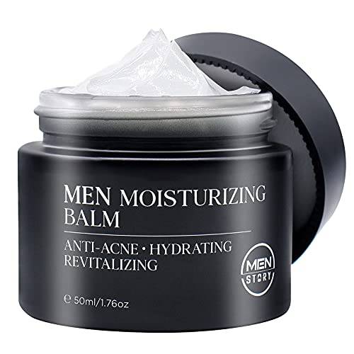 MENSTORY Men’s Face Moisturizer Balm (1.76 oz) - Anti-Acne, Hydrating, Revitalizing - Combat Dehydration, Acne / Sun Spots, Grooming for Man
