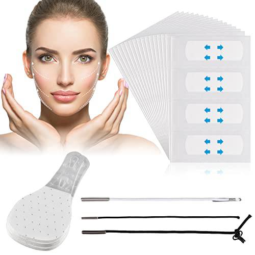 Noverlife 283PCS Face Lift Tapes, Face Lifting Band Patch for Chin Up, Invisible Face Lifting Stickers Double Chin Face Wrinkle Patches