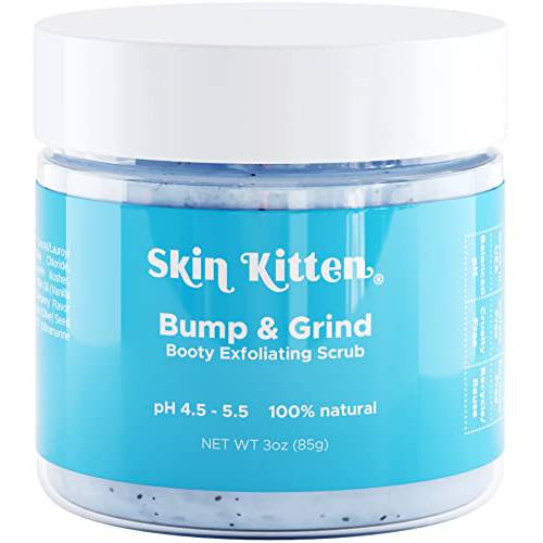Exfoliating Body Scrub and Stretch Mark Remover - Hydrating and Exfoliating Butt Sugar Scrub and Dark Spot Corrector - Gentle Exfoliating Booty Scrub for Acne and Cellulite Remover (3oz)