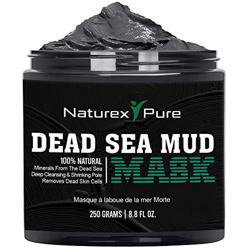 Naturex Pure Dead Sea Mud Mask – Luxurious Mud Masks for Women and Men – Advanced All-Natural Dead Sea Mud Mask for Blackheads, Whiteheads, Hyperpigmentation, Acne – 8.8fl oz