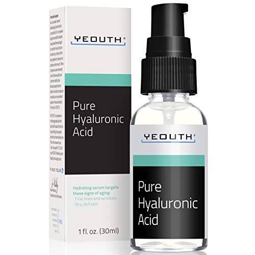 100% Pure Hyaluronic Acid Serum for Face, Hydrating Serum for Wrinkles, Dark Spots & Dull Skin, Anti Aging Serum & Facial Skin Care Products, Face Serum for Women & Men, Face Care by YEOUTH