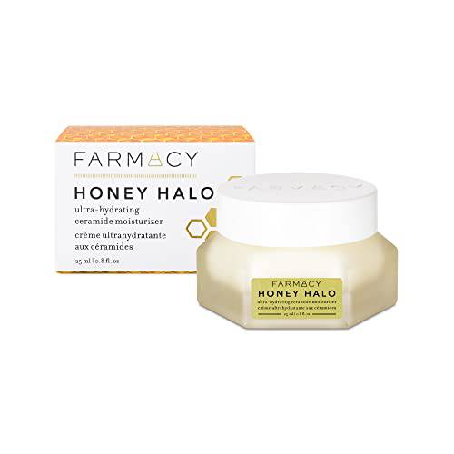 Farmacy Honey Halo Face Moisturizer Cream - Hydrating Facial Lotion for Dry Skin (0.8 Ounce)