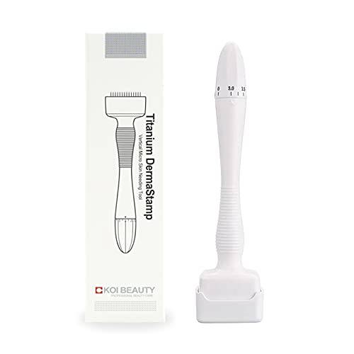 Koi Beauty Professional Derma Stamp Adjustable Titanium Microneedling Pen Microneedle Roller Dermapen For Face Body Hair Beard Growth