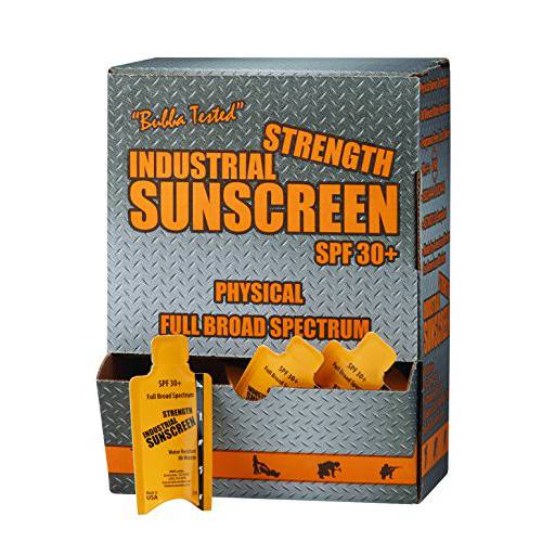 Box of 100-5ML Packet Industrial Zinc Oxide Sunscreen SPF30+, Full Broad Spectrum, Rubs in Clear, Protects Immediately, 80-min Water Resistance. Anti-inflammatory Properties.