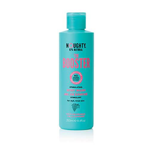 Noughty The Booster Stimulating Body Wash with Grapeseed Oil and Caffeine, Foaming Shower Gel for Women and Men, For Dull, Tired-Looking Skin, 250 ml