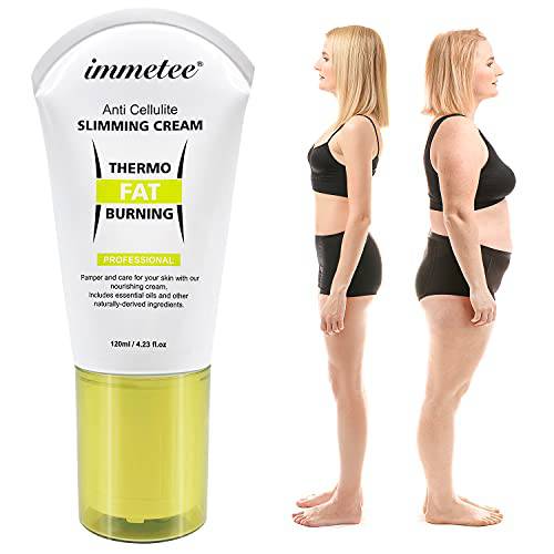 immetee Slimming Cream with No Exercise, Fast Fat Burner Cream for Lazy Women with Multi-ball Massage, Cellulite Tightening Cream, Hot Cream Enhancer Shaping Waist, Abdomen and Buttocks (120ml/4.23fl oz)