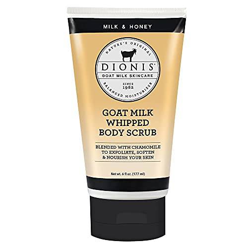 Dionis - Goat Milk Skincare Milk & Honey Scented Whipped Body Scrub (6 oz) - Made in the USA - Cruelty-free and Paraben-free