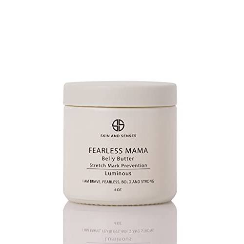 Fearless MaMa Stretch Mark Prevention Belly Butter for Pregnancy (Luminous Scent) - 100% Natural Loaded With Ingredients That Nourish, Moisturize & Heal The Skin. Stretch Marks & Scars Defense (Luminous)