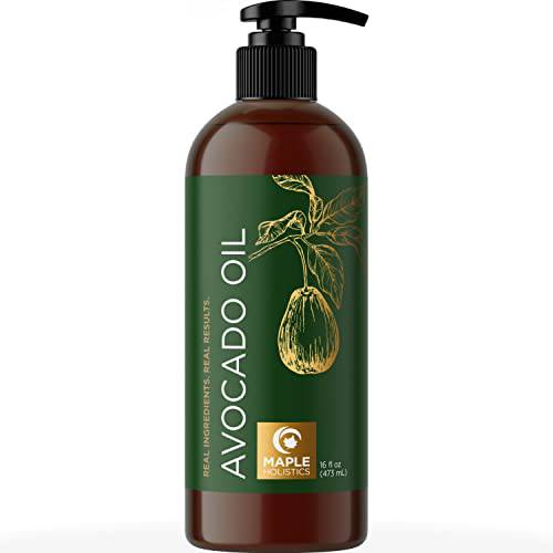 Avocado Oil For Hair Skin and Nails - Pure Avocado Oil Moisturizer for Dry Hair and Humectant Moisturizer Avocado Oil for Skin Care - Natural Hair Oil and Carrier Oil for Essential Oils Mixing 16oz