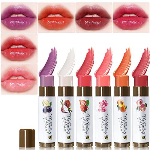 NewBang Tinted Lip Balm,Moisturizing Lip Balm ,Natural Lip Balm Repair Chap stick Total Hydration for Dry Chapped Lips,Sensitive Skin Safe Color Changing Lipstick ,6 Colors
