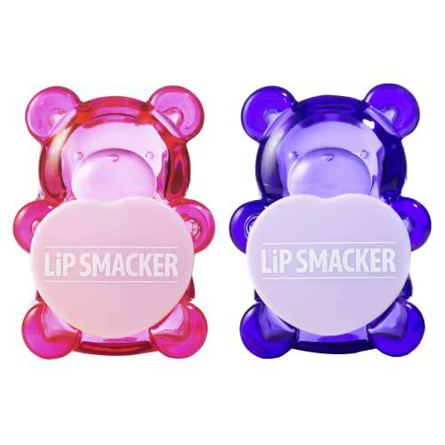 Lip Smacker BFF Sugar Bear Lip Balm Duo- Pink & Purple Luv U Straw-Beary Much / Grapeful-4-U