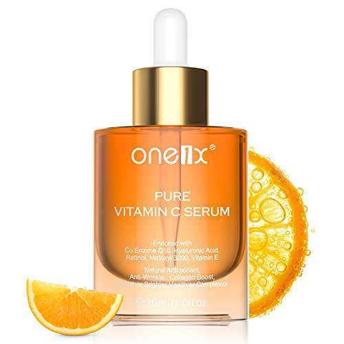 Vitamin C Serum for Face, VC Facial Serum with Retinol and Hyaluronic Acid, Glow Serum Removes Dark Spot and Acne, Anti-aging Oxidant Serums for Woman 1 Fl.OZ