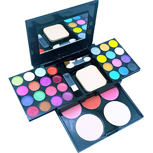 Anclicany Eye Makeup Palette Set, 39 Bright Colors Matter and Shimmer Lip Gloss Blush Brushes, ?Colorful Long Lasting Blendable Professional Waterproof Shadow for Girls Festival Birthday Gift
