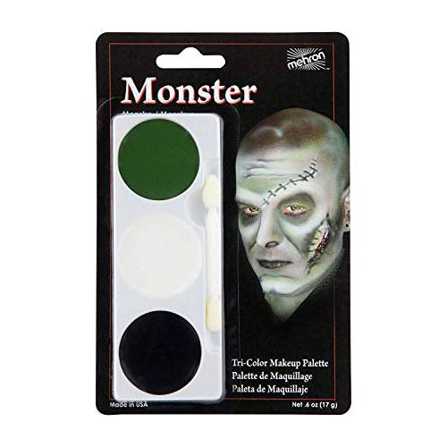 Mehron Makeup Tri-Color Halloween Makeup Palette (Monster)