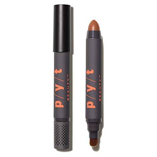 PYT Beauty All Over Concealer Makeup Stick with Brush, Dark/Cool, Medium to Full Coverage for Under Eye Dark Circles & Skin Imperfections, Hypoallergenic, Cruelty Free, 1 Count